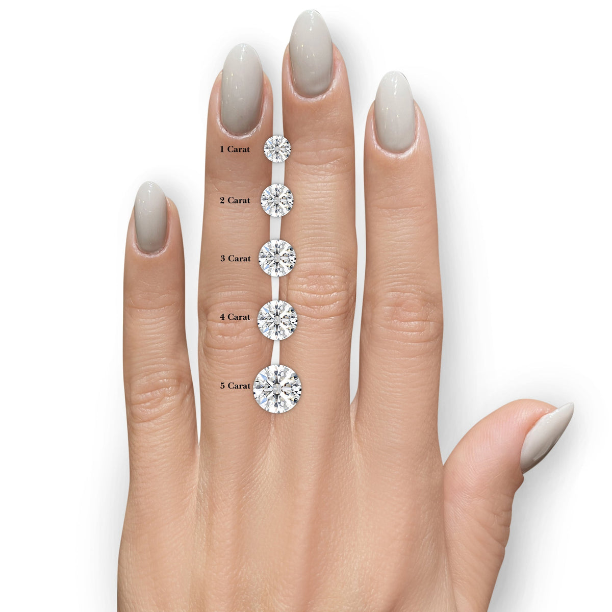 Pendientes de botón de diamante de laboratorio redondo de 5.00 CTW con certificación AGI – G/VS en oro blanco o amarillo de 14K