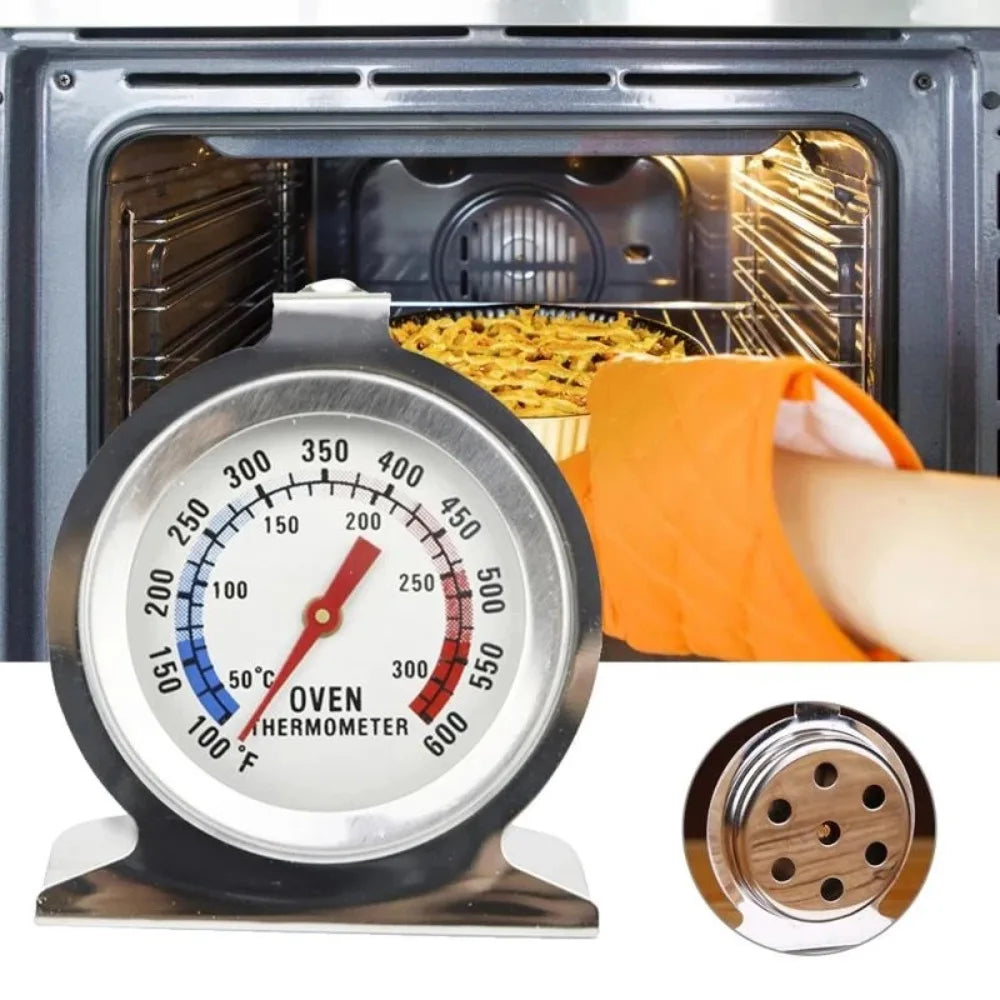 Durable Stainless Steel Safe Oven Thermometer 50 300°C Mini Dial Stand Up Temperature Gauge Food Meat Kitchen Tool
