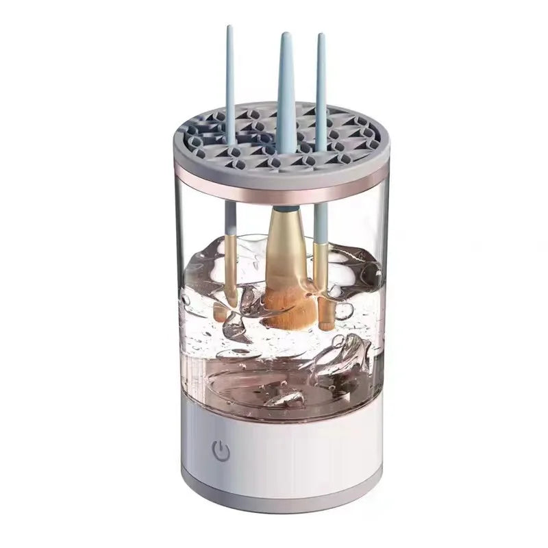 Limpiador de brochas de maquillaje alimentado por USB, inodoro, sin batería, accesorio esencial de belleza, lavadora y secadora de brochas, listo para usar