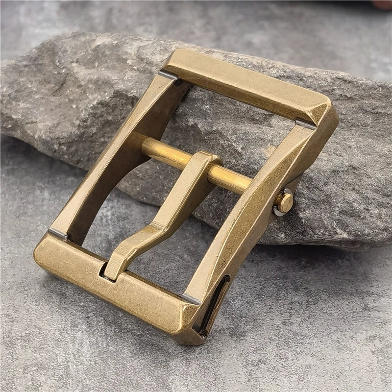 Heavy Solid Brass Men's Belt Buckle 40mm Vintage Style