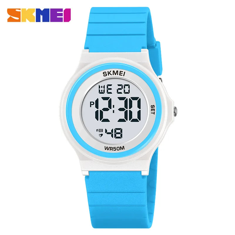 Reloj digital para niños SKMEI 2303 resistente al agua con caja de plástico a prueba de golpes