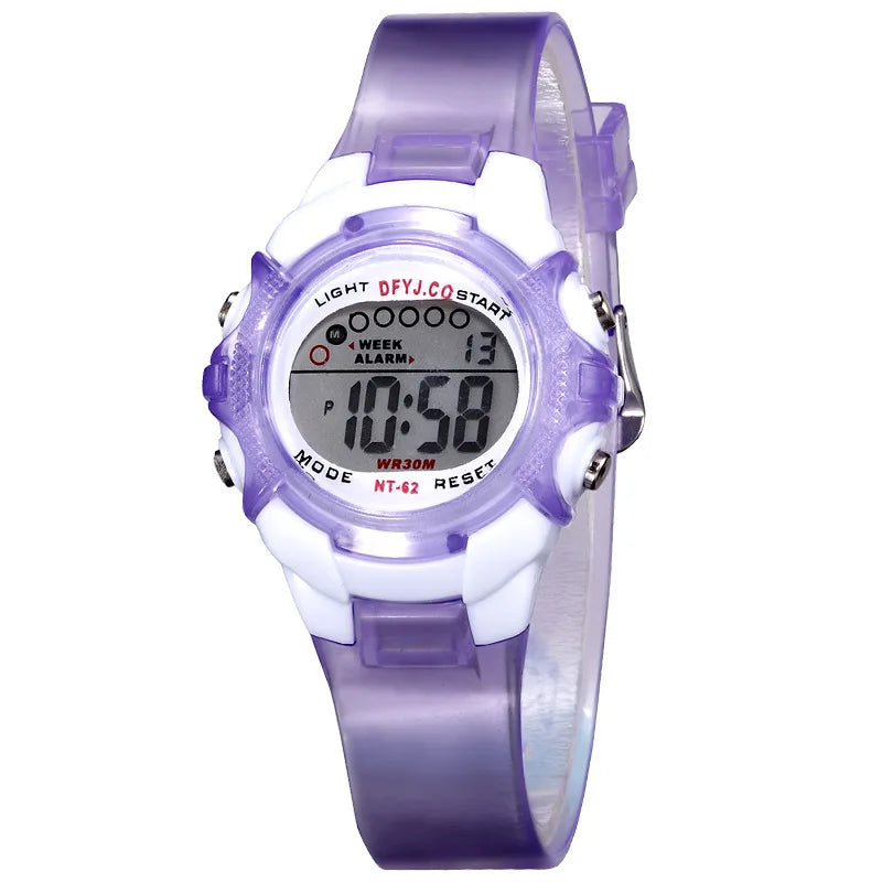 Reloj digital para niños, 7 colores LED, resistente al agua, correa de silicona deportiva, regalo para estudiantes de 3 a 10 años, niños y niñas