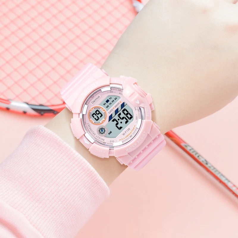 Relojes infantiles YIKAZE de moda, luminosos, resistentes al agua, con despertador, reloj electrónico inteligente para estudiantes, regalo para niños y niñas