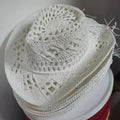 Summer Outdoor Men Women Hand-Woven Western Cowboy Paper Straw Hats Wide Brim Breathable Beach Jazz Cap Sun Protection Hat