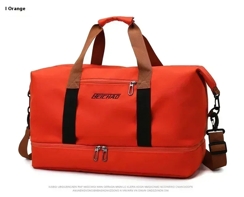 Bolso de viaje y gimnasio de gran capacidad en tela Oxford con correa para el hombro