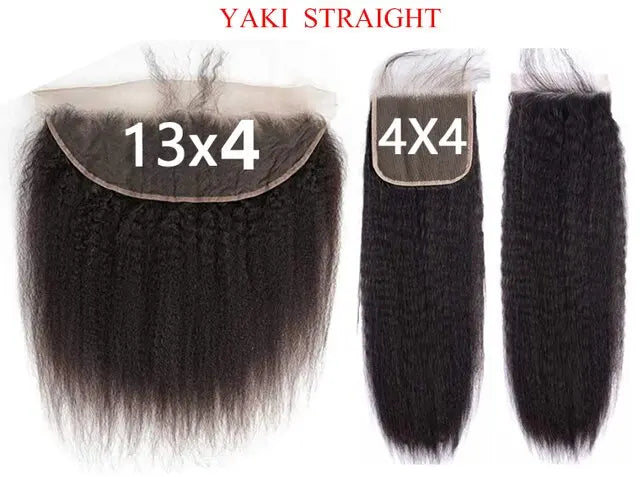 12A Lace HD Transparent Frontal 13x4 Water Wave 4X4 Closure Human Hair Brazilian Loose Closure Deep Water Kinky Curly Straight