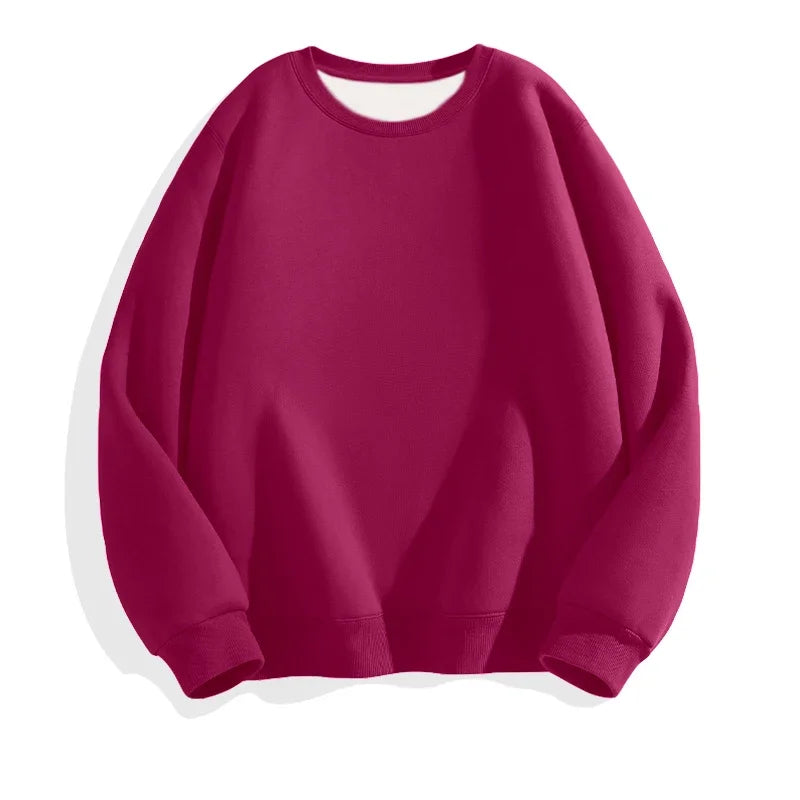 LEGIBLE Autumn Winter Woman's Hoodies Oversize Female Loose Solid Thicken Fleece Warm Women Sweatshirts Lady