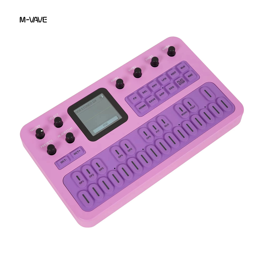 M-Vave Fm-1 Effect Pedal Portable Fm1 Bluetooth Synthesizer 12h Battery 6-Operator Speaker Midi 32-Algorithm 128 Preset Built-In