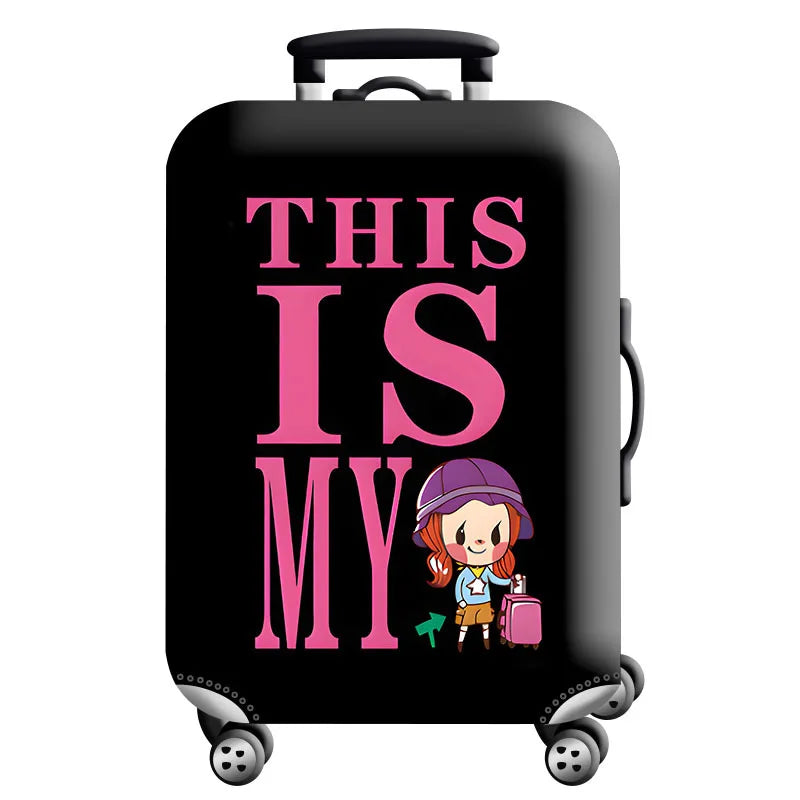 Thick Elastic World Map Luggage Protective Cover Zipper Suit for 18-32 Inch Bag Suitcase Covers Trolley Cover Travel Accessories