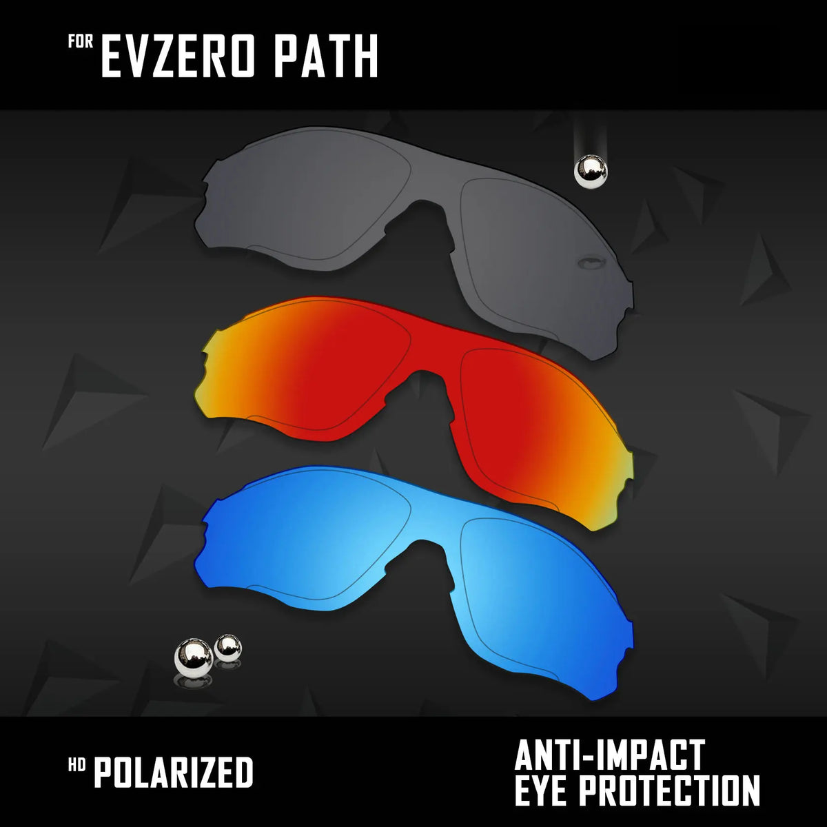 OOWLIT Polarisierte Ersatzgläser für Oakley EVZero Path OO9308 Sonnenbrillen - Mehrfarbig