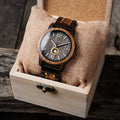 Wooden  Men's Watches BOBOBIRD New Fashion Japanese Movement Quartz Wristwatch Week Date Display Custom Name Brand Great Gift