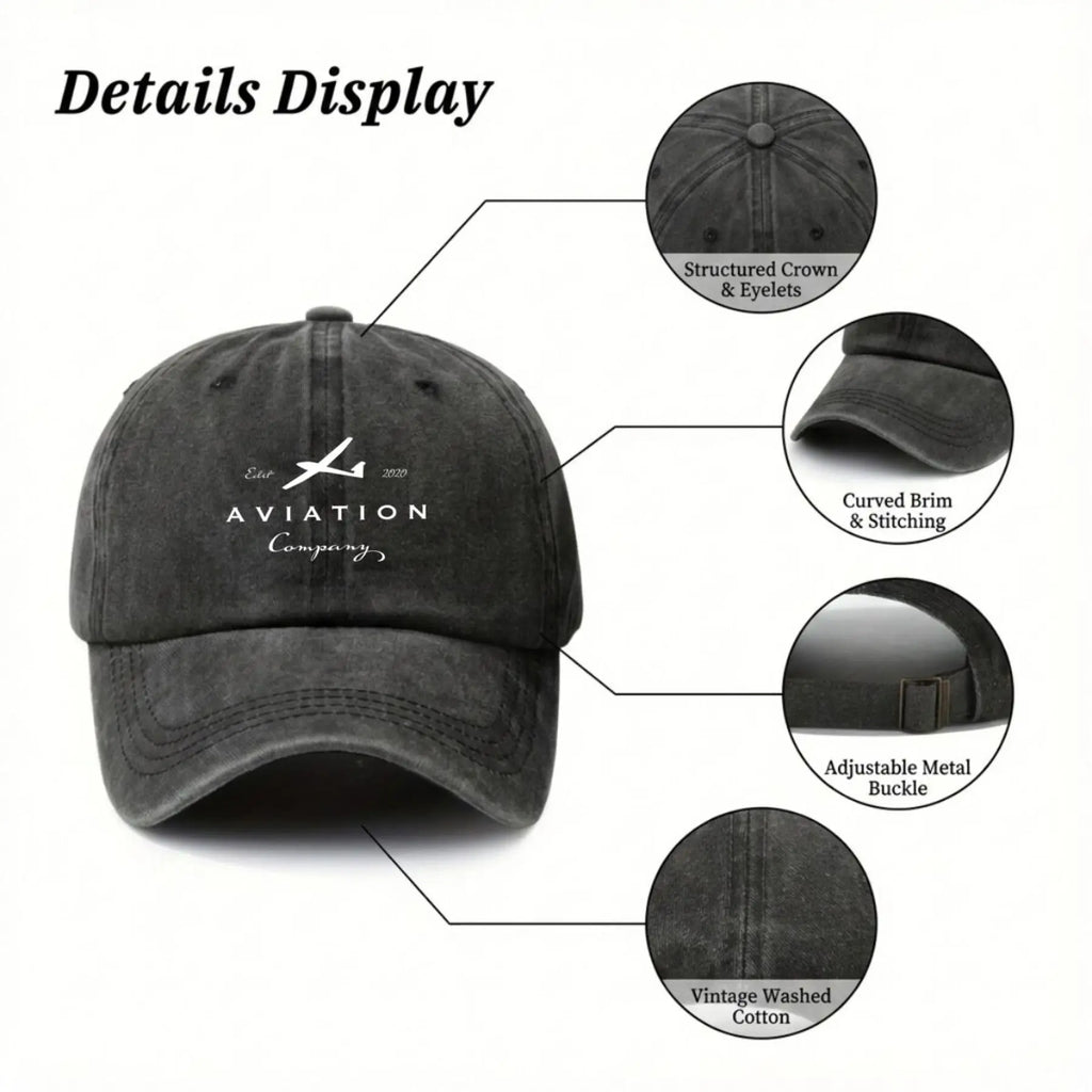 Esar Aviation Unisex Cotton Dad Hat With Soft Top Design