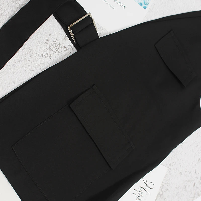 Black Pocket Irregular Long Adjustable Belt Personality Women New Fashion Tide All-Match Spring Autumn 2026 1DF2075