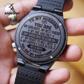 BOBO BIRD Wooden Quartz Watch for Men with Leather Band and Custom Engraving