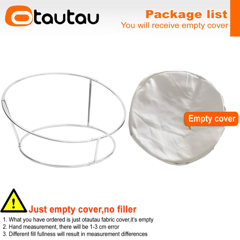 OTAUTAU Funda de puf redonda de piel sintética suave, accesorios de fotografía para recién nacidos, accesorios para otomana, silla portátil DD018