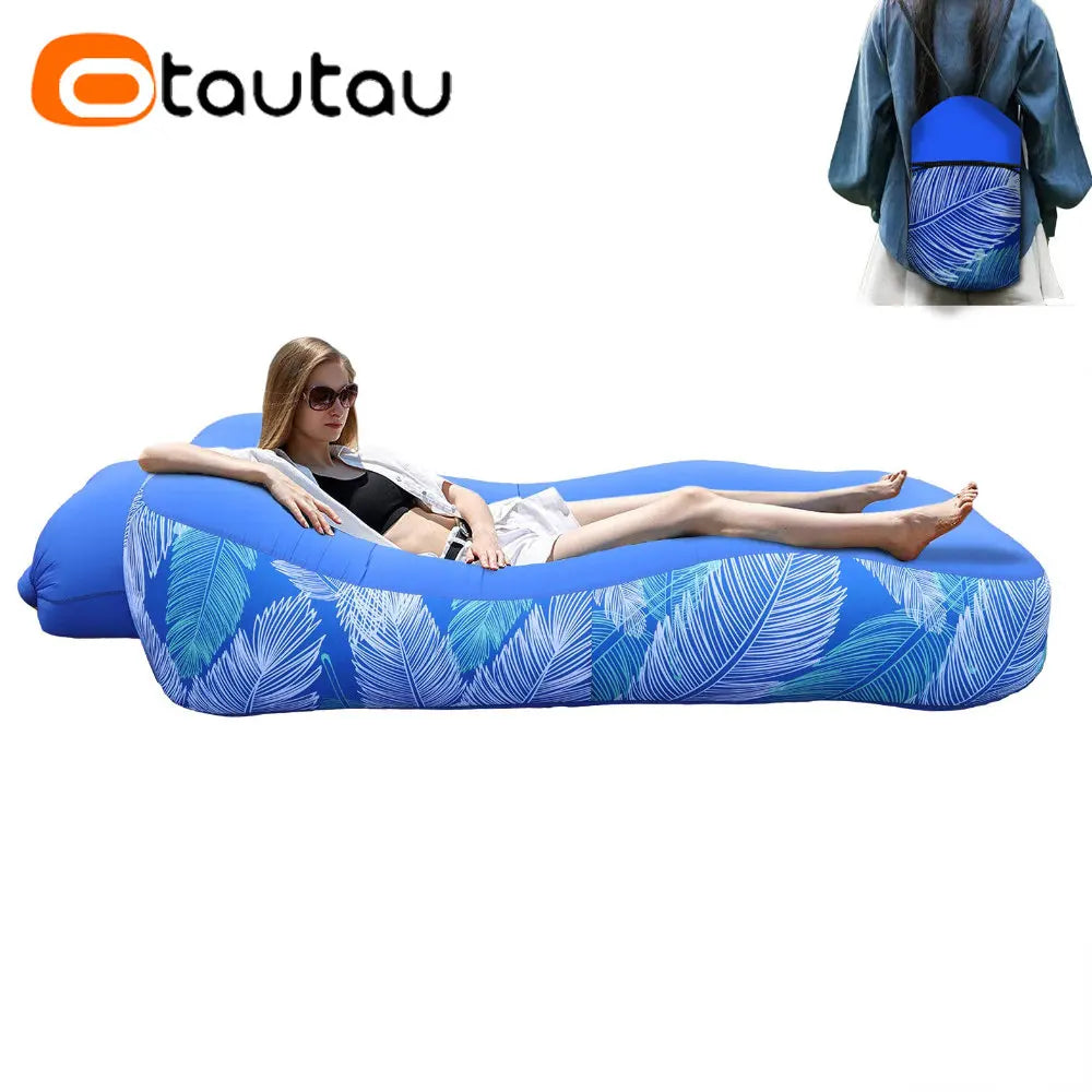 Inflatable Sofa Bed Floating Raft for Pool Beach and Garden