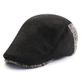 TOHUIYAN Knitted Wool Newsboy Caps for Men Retro Gatsby Hat Winter Warm Hats Male Bone Boina Golf Hats Duckbill Visor Ivy Caps