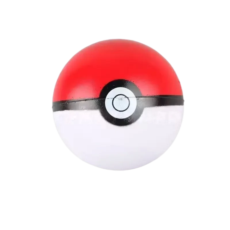 6cm Pokémon Poké Ball Stress Relief Ball Fun Pet Toy Squeezable Dog Fitness Ball Cat and Dog Play Ball Round Ball Toy
