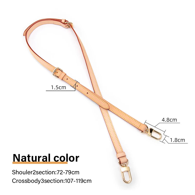CRAZYSMITH Bag Strap for LV Speedy Shoulder Straps Genuine Leather Long Replacement Adjustable Crossbody Belts Bag Accessories