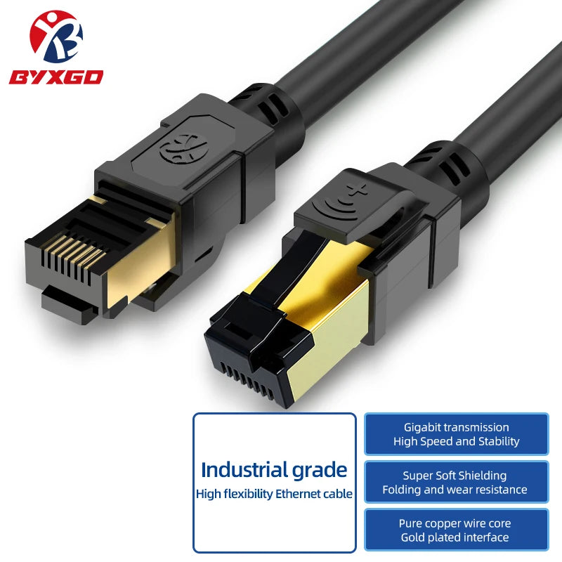 BYXGD Cat5e SFTP Shielded Flexible RJ45 Industrial Ethernet Cable