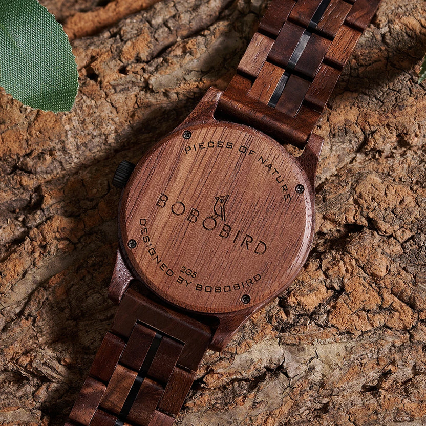 Męski zegarek kwarcowy BOBO BIRD z drewna orzechowego, sportowy chronograf, personalizowane LOGO, dropshipping