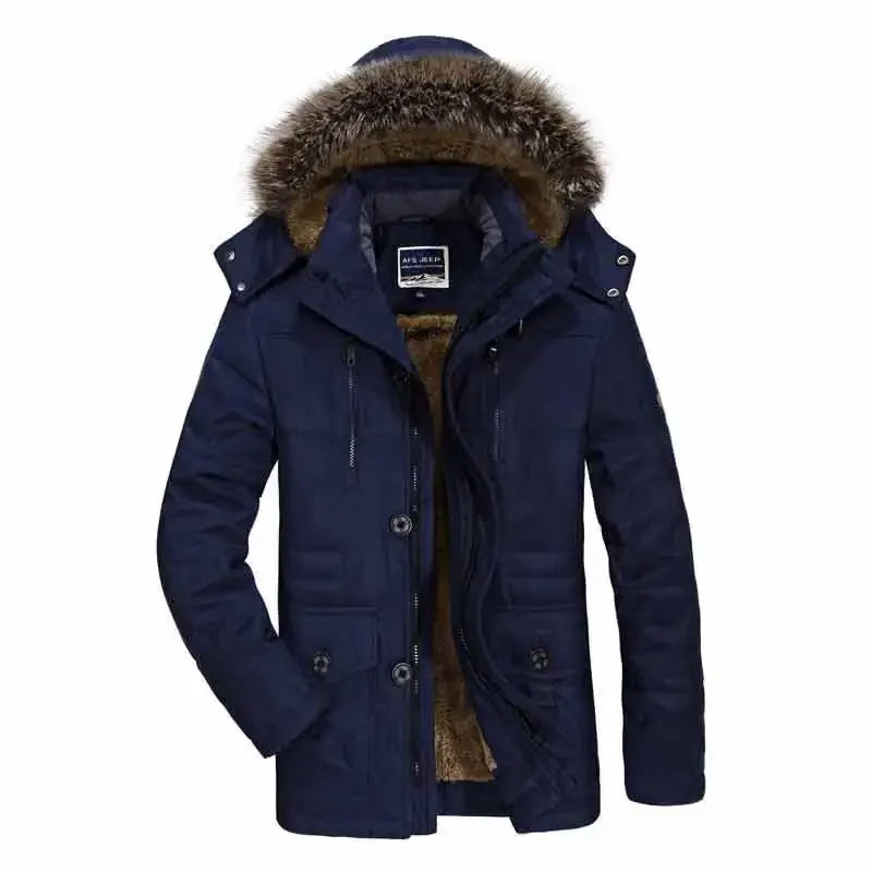 Men Down Jacket Male White Duck Down Jacket Hooded Outdoor Thick Warm Padded Snow Coat Oversized Plus Size Degree Winter Parkas