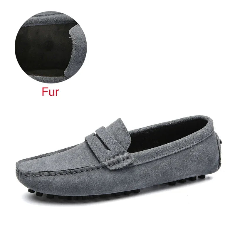 SURGUT Brand Fashion Summer Style Soft Moccasins Men Loafers High Quality Genuine Leather Shoes Men Flats Gommino Driving Shoes
