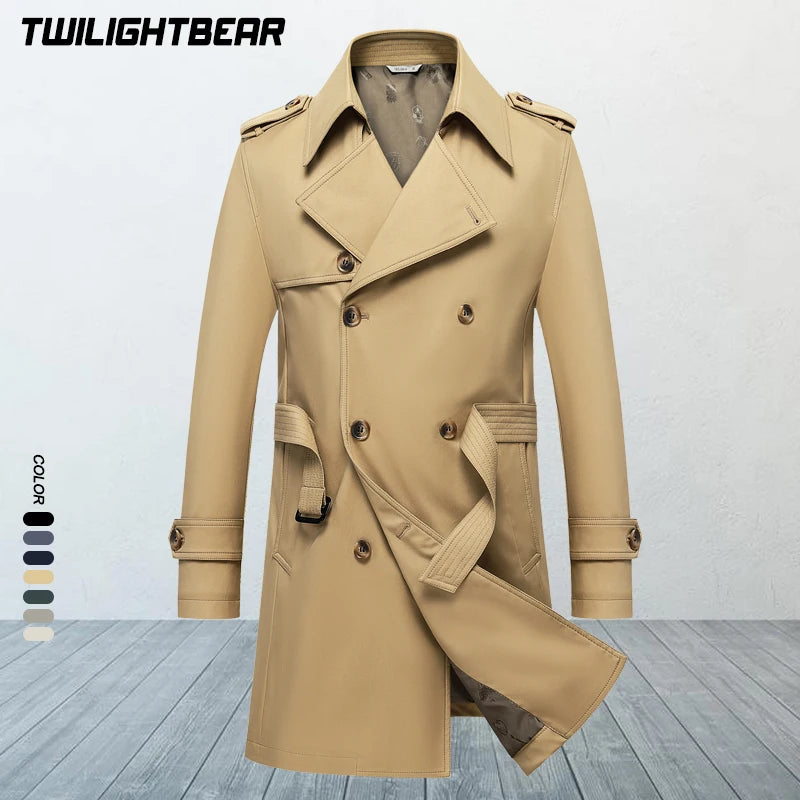 Gabardina clásica para hombre 8XL, cortavientos de talla grande, abrigo de alta calidad para negocios y estilo casual, ropa de hombre, ponchos de gran tamaño