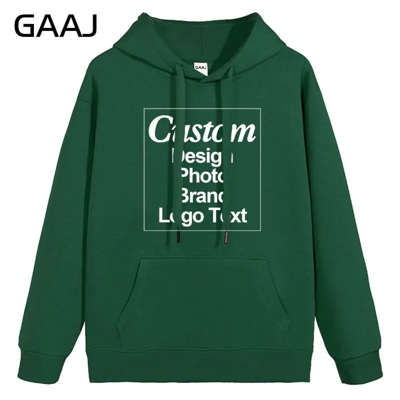 Custom Hoodie Cotton Sweatshirt Print Embroidery Brand Logo Text Photo Design Men Women Famliy Team Clothing 300g