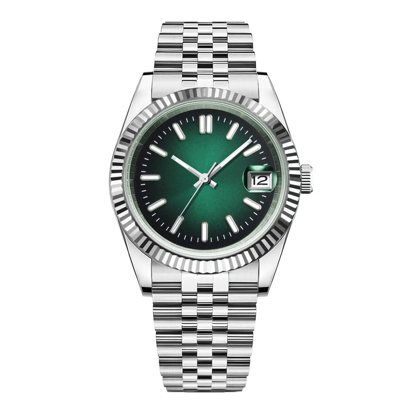 Męski zegarek z personalizowanym logo, mechanizm NH35, 36mm/39mm, szafirowe szkło, złoty zegarek, mechaniczny zegarek na rękę, wodoszczelność 100M, Reloj Hombre