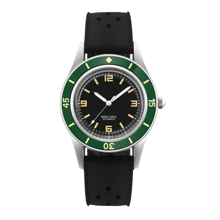 Zegarek nurkowy CORGEUT 50-Fathoms WD50F, mechanizm automatyczny NH35, 40 mm, męski, luminescencyjny, wodoszczelność 200 m, szafirowe szkło, styl vintage