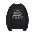Book Nerd Sweatshirt Skeletons Book Lover Hoodie Unisex Long Sleeve Crewneck Sweatshirts Reading Hoodies Librarian Casual Tops