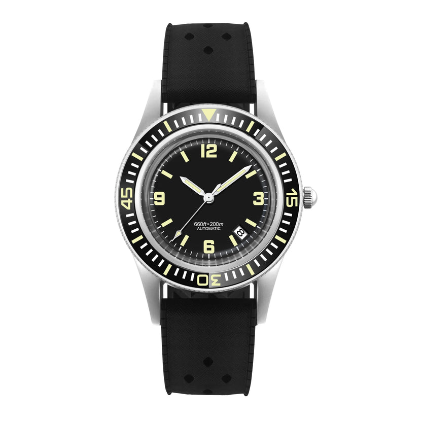 Zegarek nurkowy CORGEUT 50-Fathoms WD50F, mechanizm automatyczny NH35, 40 mm, męski, luminescencyjny, wodoszczelność 200 m, szafirowe szkło, styl vintage