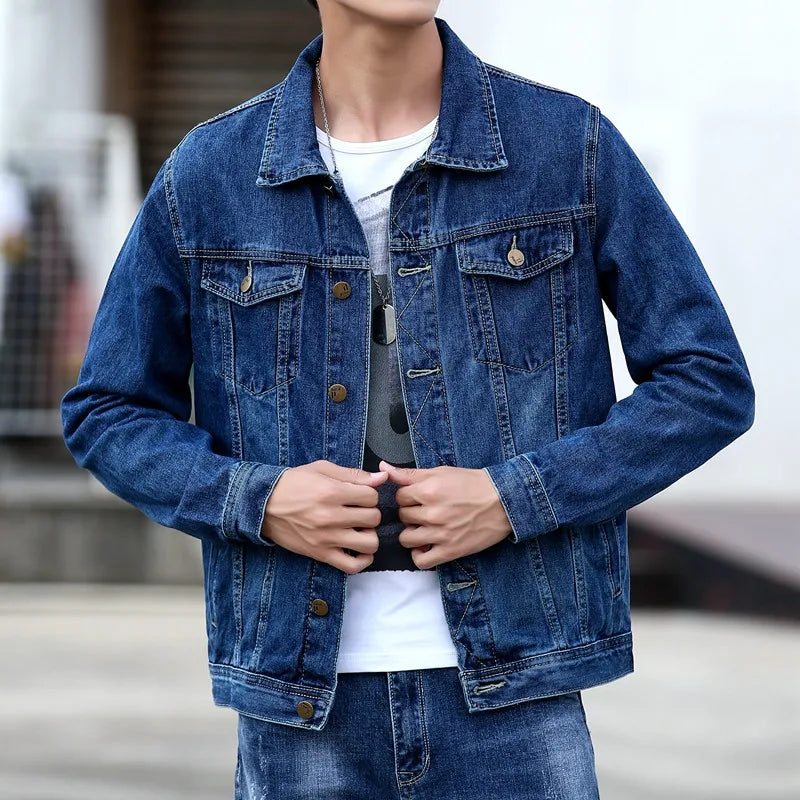 New Spring Autumn Men's Denim Jackets Casual