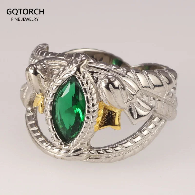 Anillo de Aragorn de plata de ley 925 auténtica, anillo de boda del Señor de los Anillos para hombre, joyería para fans de la película