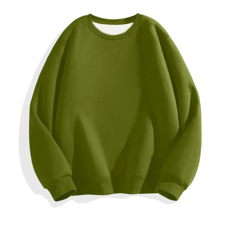 LEGIBLE Autumn Winter Woman's Hoodies Oversize Female Loose Solid Thicken Fleece Warm Women Sweatshirts Lady