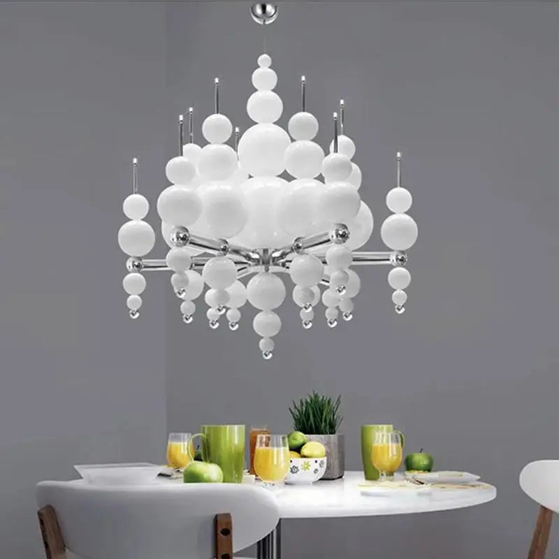 Candelabro de techo moderno de hierro nórdico con bombillas LED G4