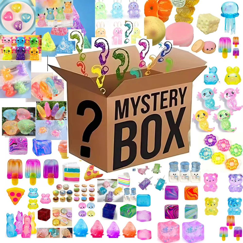 Hot Random1pcs Figures Blind Box Surprise Toy Slow Rising Soft Fidget Toys Featuring Moai Head Panda Rabbit Stress