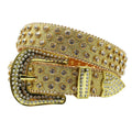 BB Belt Diamond Rhinestone Belts Fashion Luxury Crystal Studded Pin Buckle Belt Cinto De Strass Belts for Women Jeans Decoration