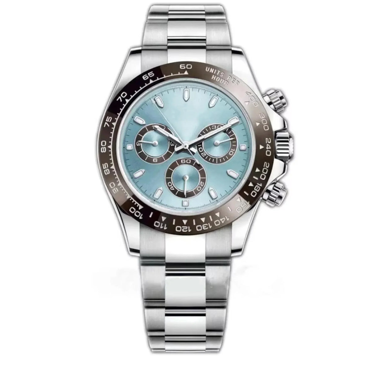 Customized 39mm Men's Luxury Quartz Watch Chronograph Fashion Sapphire Trendy Sports Steel Band Wrist Watches Corgeut