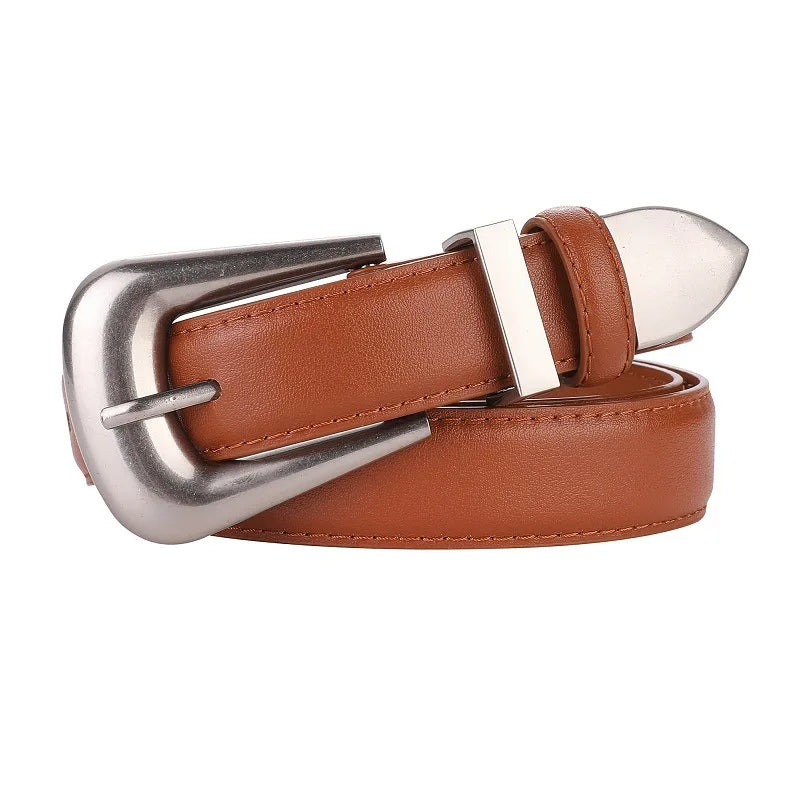 Cinturón de piel auténtica para mujer, cuero color burdeos con hebilla de metal dorado, cinturones de moda casual de lujo para vaqueros y vestidos