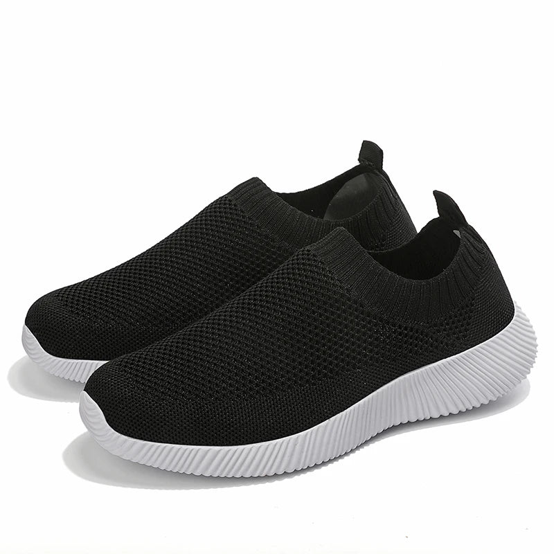 Moipheng 2023 Damskie trampki wulkanizowane, skarpetkowe sneakersy, letnie wsuwane płaskie buty damskie, mokasyny w dużych rozmiarach, buty do chodzenia