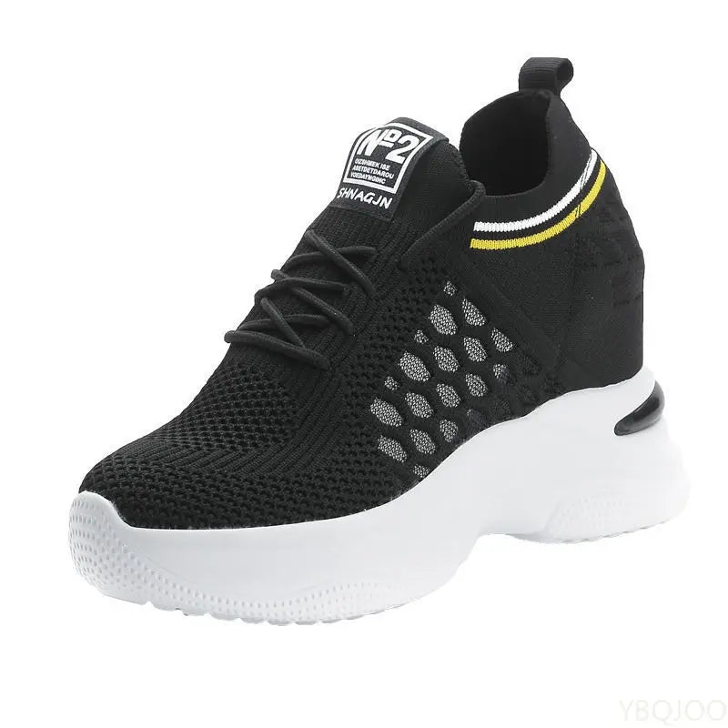 Small Size Spring and Autumn Fashionable Thick Soled Height Increasing Women's Shoes Versatile Casual and Comfortable Dad Shoes