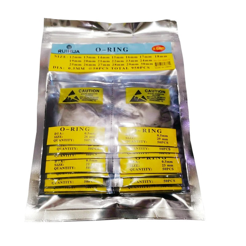 Junta tórica de goma de 0,5 mm, 0,6 mm, 0,7 mm, 0,8 mm, 0,9 mm, repuesto de sello de estanqueidad para tapa trasera de reloj