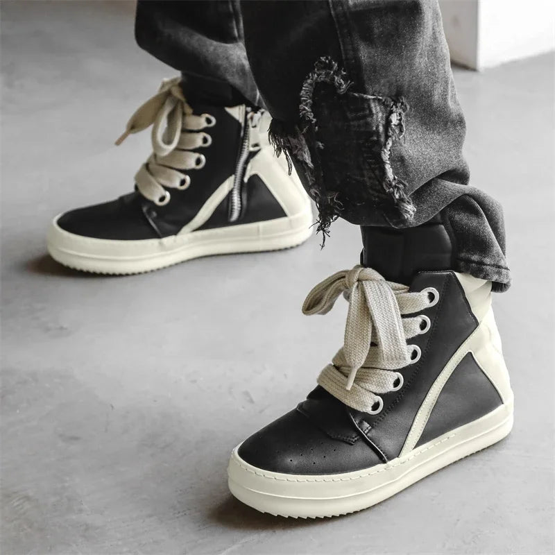 AB Men's Street Style Winter Ankle Boots with Height Increase