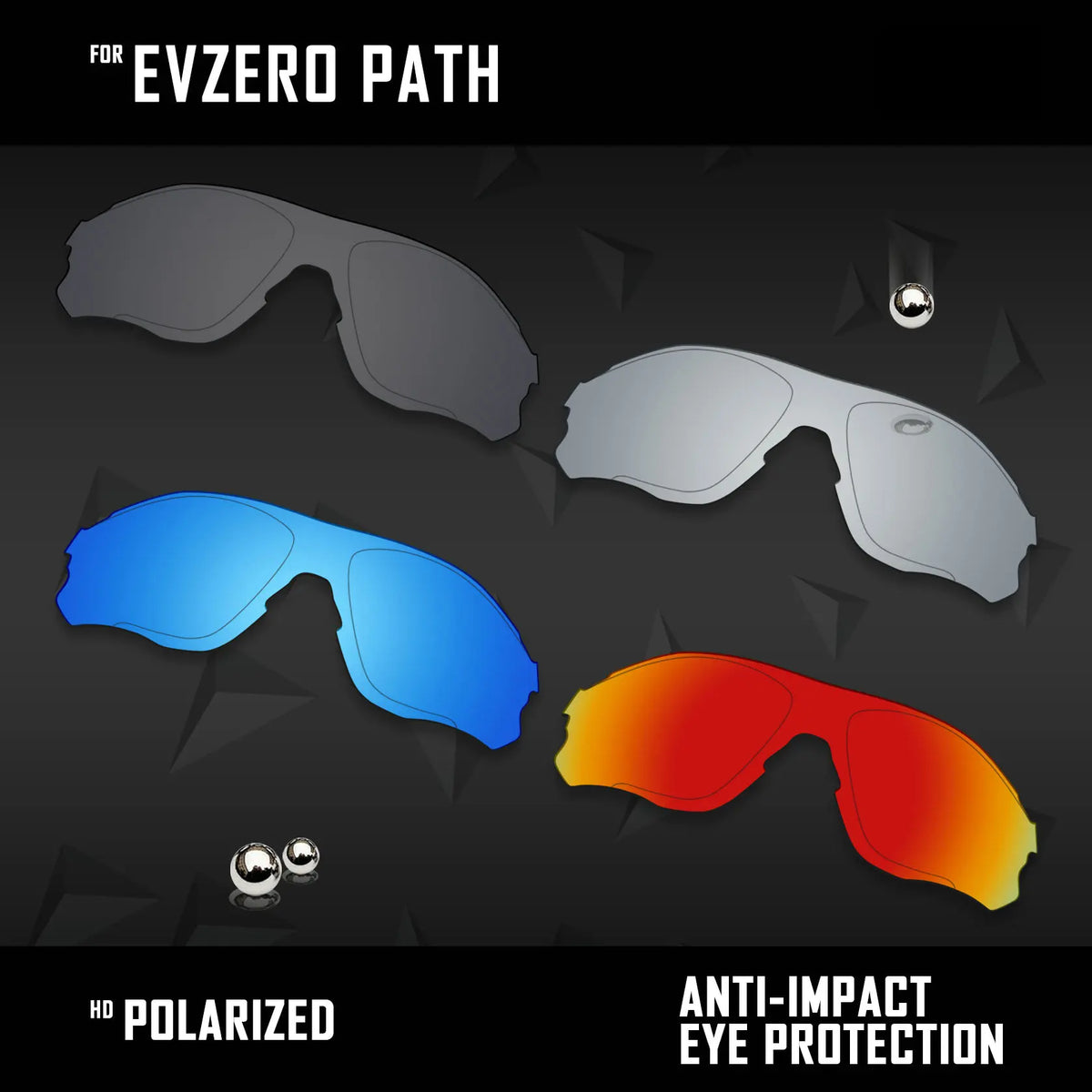 OOWLIT Polarisierte Ersatzgläser für Oakley EVZero Path OO9308 Sonnenbrillen - Mehrfarbig