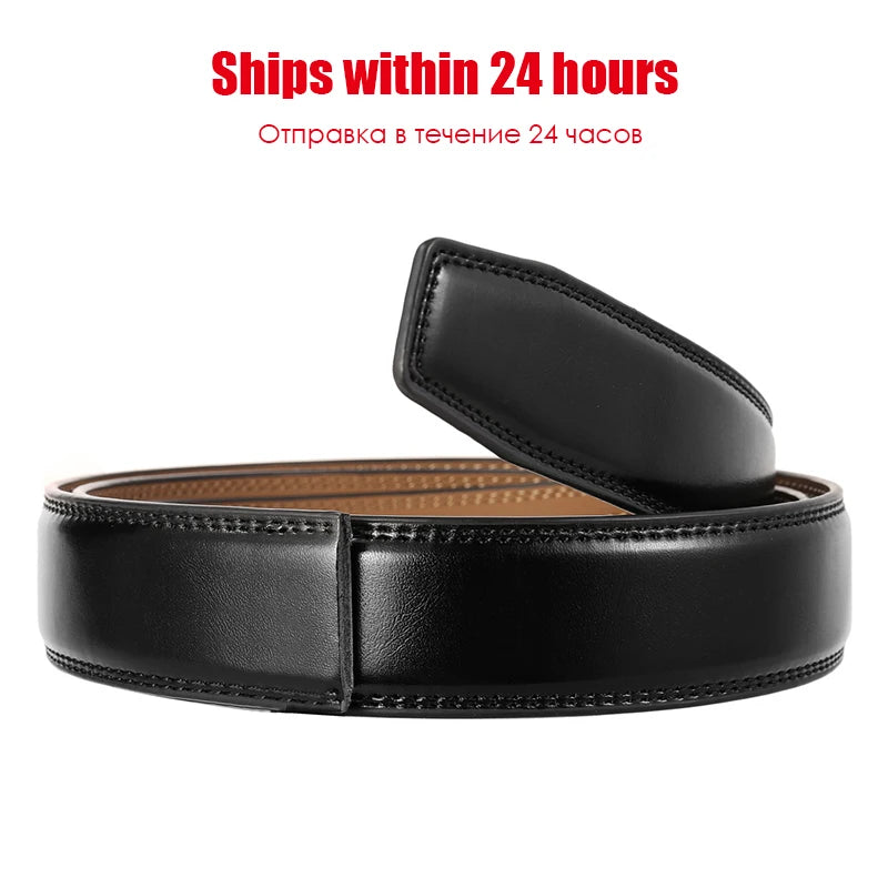 Cinturón de piel auténtica para hombre 2022, hebilla automática de aleación dura, cinturón de negocios de piel de vaca natural de 31 mm, fajín sin agujeros para traje masculino