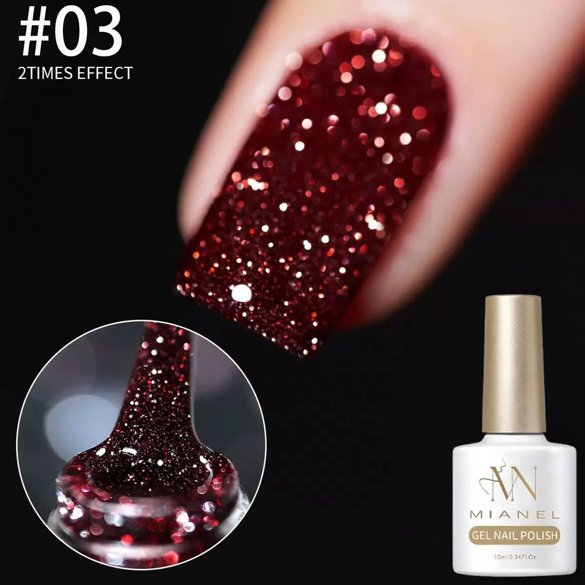 MIANEL 2026 Autumn Gel Nail Polish Adhesive Burst Flash Broken Diamond Halloween Christmas Nails Art Kit for Professional Use