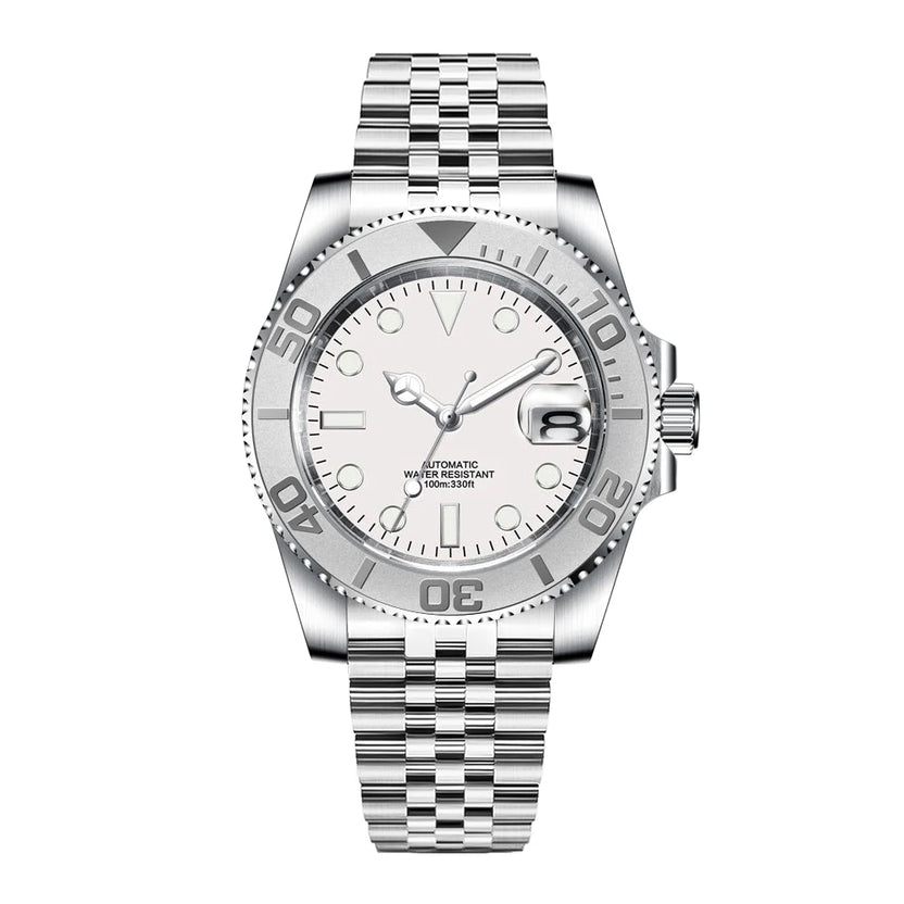 Zegarek nurkowy DIY 40 mm, mechanizm automatyczny NH35, wodoszczelność 10 bar, szafirowe szkło, ceramiczny bezel, męski zegarek elegancki
