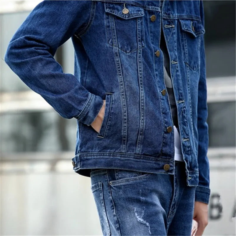 New Spring Autumn Men's Denim Jackets Casual